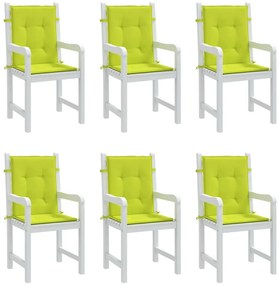 Almofadões lombares p/ cadeiras jardim 6pcs oxford verde brilh.