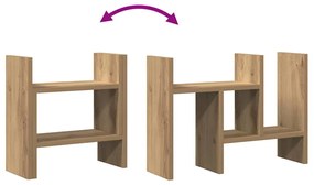 Organizador de Mesa Carvalho Artesanal 34.5x15.5x35.5 cm Madeira