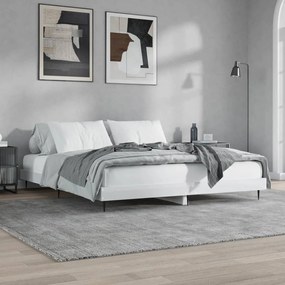 Estrutura de cama 120x200 cm derivados madeira branco brilhante