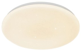 Candeeiro de teto inteligente branco 38 cm efeito estrela incl. LED com comando remoto - Extrema Moderno