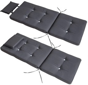 Conjunto de 2 almofadas para cadeira Vanamo 118x45x7cm cinza