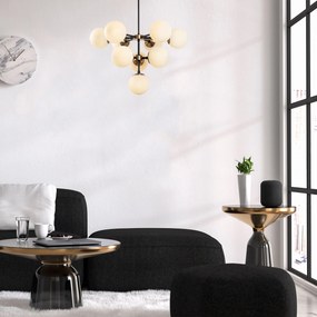 Candeeiro de Teto Akkas – Preto – 74 x 74 x 66-108 cm