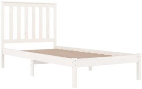 Estrutura de cama 100x200 cm pinho maciço branco