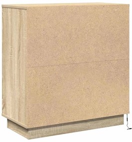 Cômoda com LED vidaXL Carvalho Sonoma 71x34,5x75 cm Madeira Engenharia