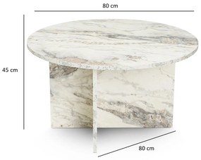 Mesa de Centro "Harmoni" –  80x80x45 cm, Design Moderno e Sofisticado