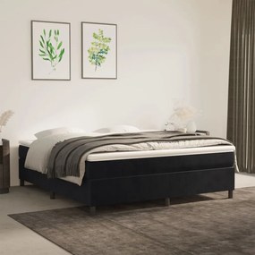 vidaXL Estrutura de cama com molas 180x200 cm veludo preto