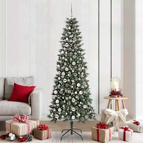 vidaXL Árvore de Natal Artificial Verde 210 cm PVC, Plástico e Aço