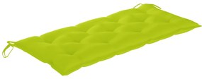 Banco de jardim dobrável com almofadão 118 cm bambu
