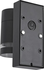 Candeeiro de Parede Exterior Moderno Preto IP44 com Sensor Crepuscular - Ensam