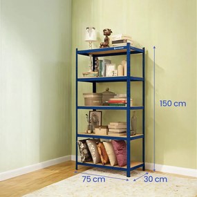 Estante para cargas pesadas150 x 75 x 30 cm  650 kg Azul