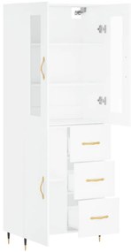 Armário alto 69,5x34x180 cm derivados de madeira branco