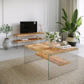 Conjunto de Mobiliário de Sala de Estar Niagara – Carvalho – TV Stand