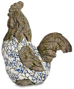 Figura Decorativa para Jardim Mosaico Galo Poliresina (22,5 X 46 X 41,5 cm)