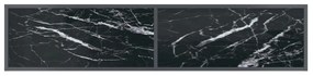 Mesa consola preto 160x35x75,5 cm vidro temperado