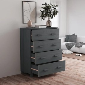 Aparador HAMAR 79x40x103,5 cm pinho maciço cinza-escuro