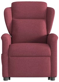 Poltrona reclinável elevatória tecido vermelho tinto