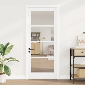 porta interna com vidro "ORKDAL" branca 86x211x4 cm