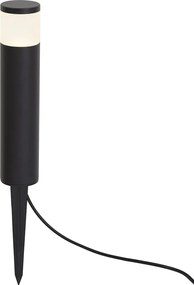 Luminária de Poste Exterior Moderna 12V Preta Incl. LED IP65 - Voltaire Palo