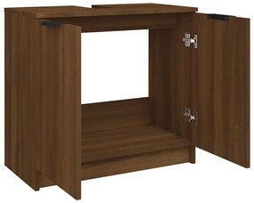 Armário casa de banho 64,5x33,5x59 cm madeira carvalho castanho