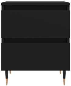 Mesas de cabeceira 2pcs 40x35x50 cm derivados de madeira preto