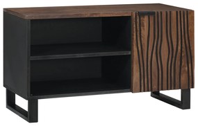vidaXL Estante de TV – 80 x 31,5 x 46 cm em Madeira Sólida e Madeira de Engenharia