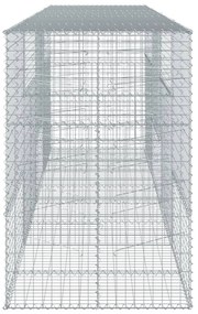Cesto gabião com cobertura 400x100x150 cm ferro galvanizado