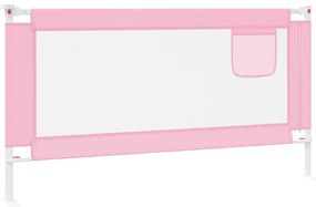 Barra de segurança p/ cama infantil tecido 160x25 cm rosa