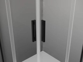 Mexen Exo cabine de duche quadrada de correr 90 x 90 cm, transparente, preta - 8111-090-090-70-00