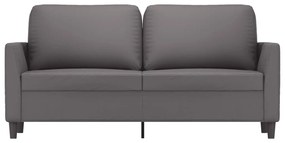 Sofá de 2 lugares 140 cm couro artificial cinza