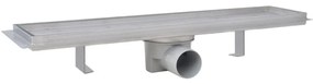 Dreno de chuveiro linear 2 pcs 530x140 mm aço inoxidável