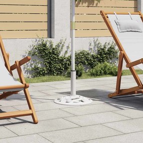 vidaXL Base para guarda-sol 9 kg 40 cm ferro fundido branco