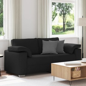 Sofá Loveseat vidaXL Preto 140 cm em Tecido