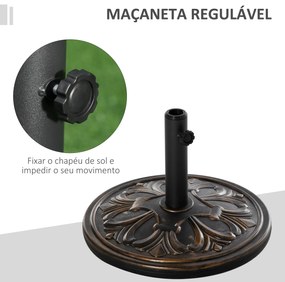 Base para Chapéu de Sol Peso 13 kg Base Chapéu de Sol Redondo de HDPE
