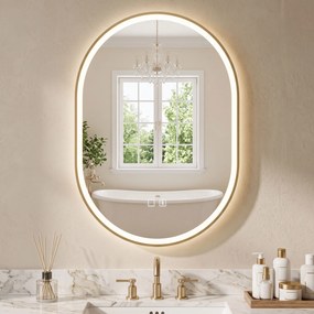 Espelho de Casa de Banho com LED Altifalante Bluetooth e Antiembaciamento 100x70 cm 3 Tons de Luz Brilho Regulável