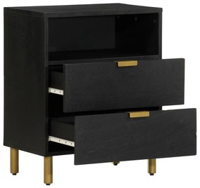 Mesa de cabeceira 50x33x62 cm derivados de madeira preto
