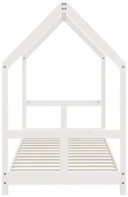 Estrutura de cama infantil 80x200 cm pinho maciço branco
