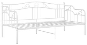 Sofá-cama 90x200 cm metal branco