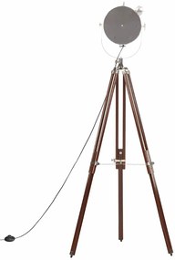 Candeeiro de chão tripé 180 cm madeira de mangueira maciça