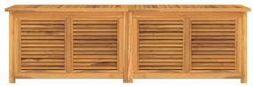 Caixa de arrumação para jardim com saco 175x50x55cm teca maciça