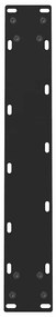 Pés para mesa de jantar pretos 2 peças 50x(72-73) cm aço