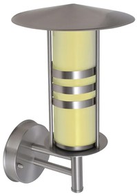 Lâmpada de parede / Aço inoxidável, Prata forma de cilindro com Sensor