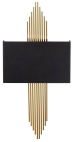 Aplique de Parede 612 – Preto/Dourado – 75 x 10 x 22 cm
