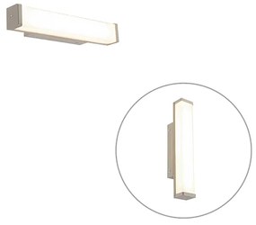 Candeeiro de parede para casa de banho em aço de 32 cm incl. LED IP44 - Cascada Moderno
