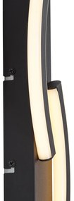 LED Candeeiro de parede de design preto regulável em 3 níveis 2-Light - Bummy Design