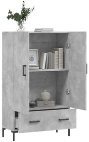 Aparador alto 69,5x31x115 cm derivados de madeira cinza-cimento