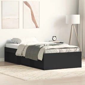 Estrutura de cama solteiro 75x190 cm preto