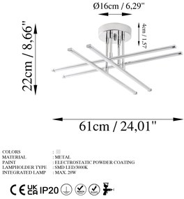 Chandelier Exhaust – Chrome – 61cm x 22cm
