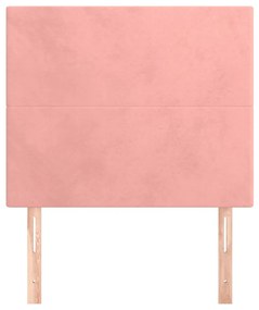 Cabeceira de cama 2 pcs veludo 90x5x78/88 cm rosa