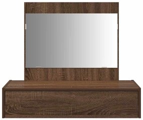 Mesa de Maquiagem de Parede Carvalho Castanho 83x40x70 cm