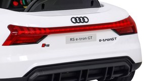 Carro elétrico para Crianças 12V 4x4 Audi RS E-Tron GT Rodas de EVA, Assento de couro Branco